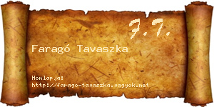 Faragó Tavaszka névjegykártya